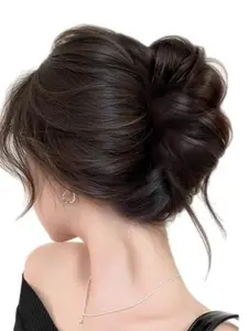 Elegant Bun Hairpiece Clip-In Ponytail Extension, Realistic Synthetic Hair Pack, Perfect for Special Occasions & Daily Wear
