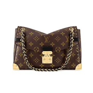 Louis Vuitton Trunkie Sliding Chain Rivet Decor Coated Canvas Shoulder Bag For Women In Brown