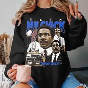 Vintage Mr. Milkshake Mr. Milchick Severance T-Shirt, Milchick Unisex Cotton Sweatshirt Hoodie, Casual Style
