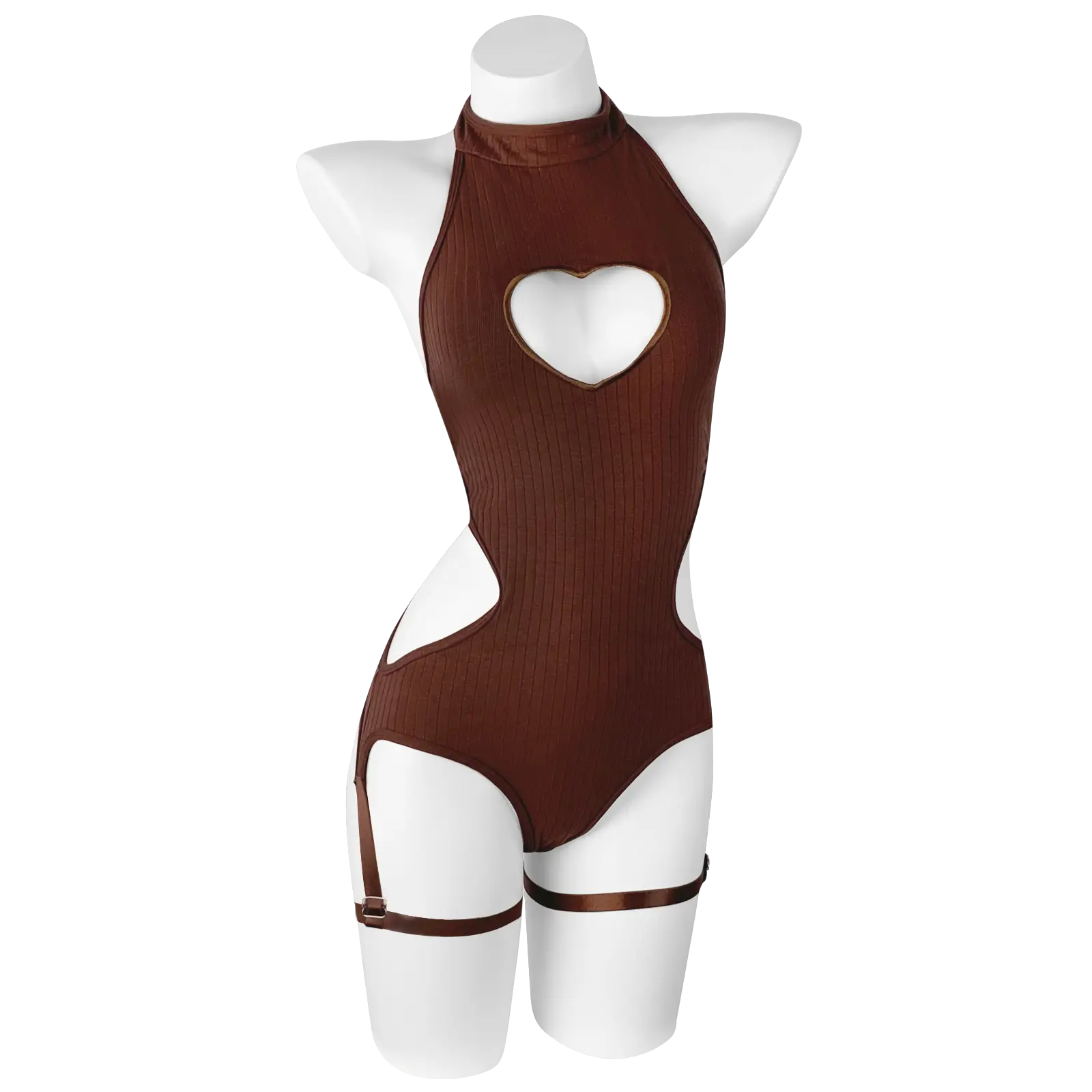 Heart Bodysuit-Brown