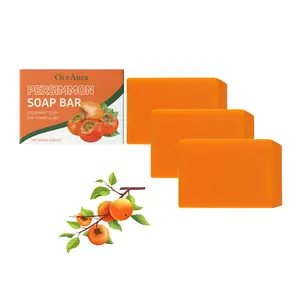 OCEAURA yoniagood 3 PCS Persimmon Soap Bar for Body OdorControl, Natural Deodorant Body Bar Soap for Old People Smell, Remove Strong Smell, Organic Eliminating Odor WashSoap for Women & Men turmeric face