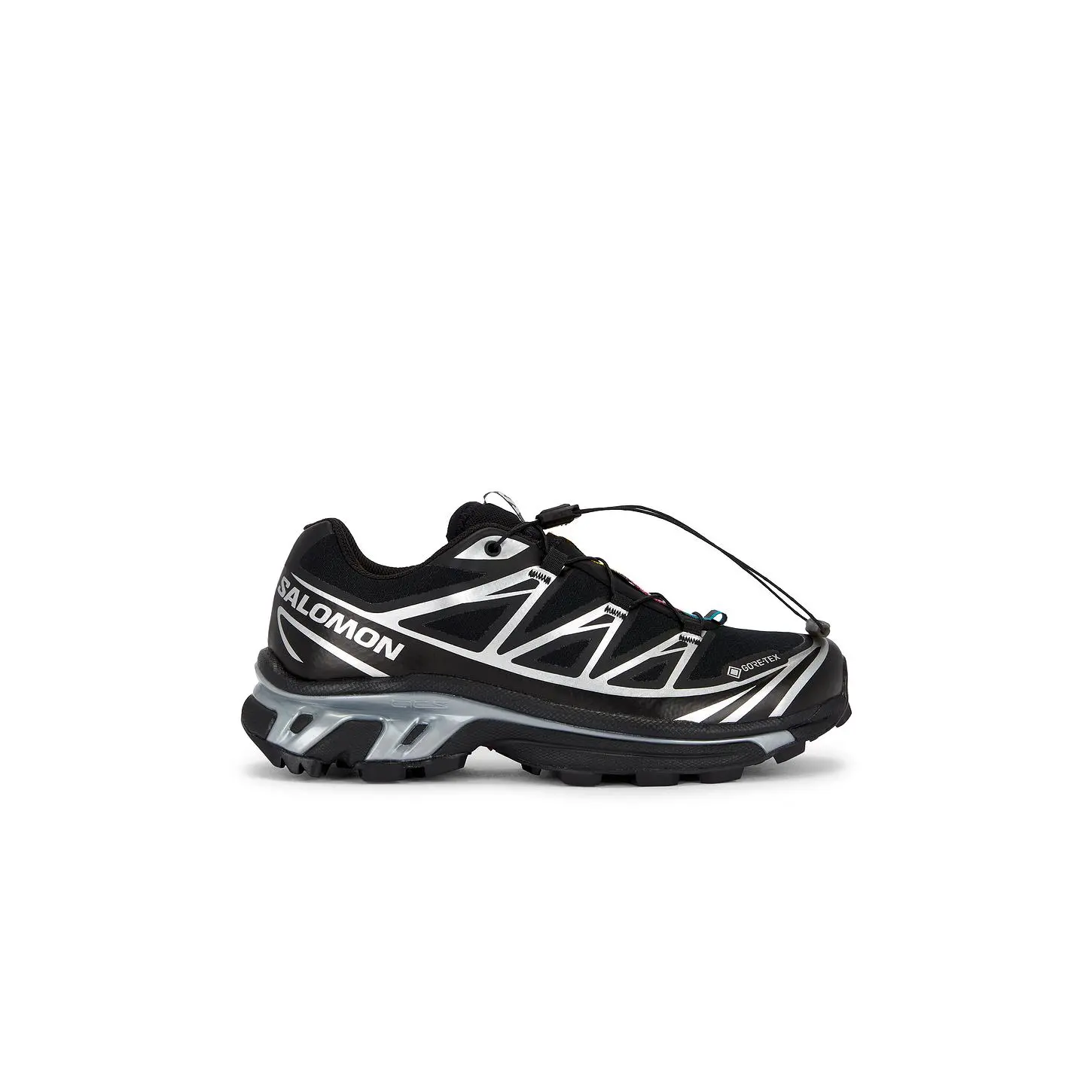 Salomon XT-6 GTX Sneaker in Black & Footwear Silver