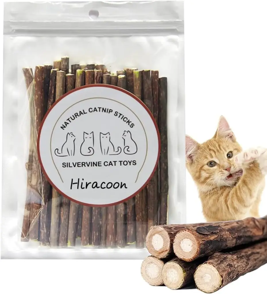 [ON SALE!] Silvervine Sticks 30pcs, Cat Chew Toys, Matatabi Teething Sticks for Aggressive Chewers, Silvervine for Kitten Kitty Cats Dental Health.