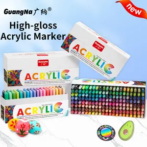 Guangna 586 Marker Pen Set, 168 Colors Liquid Highlighter Markers, Large Capacity DIY Journal Pens, Professional Art Supplies