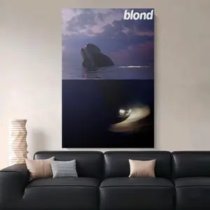 Framed [2D Flat] 3 Pack Blonde Album Cover Posters Framed Canvas Wall Art - Reusable Recyc Wood Frames, Vibrant Music-Themed Prints for Living Room, Bedroom, Office Decor - Modern Home Aesthetics, Highquality Artwork, Stylish Spaces Perfect Gift and