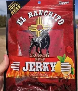 Blazing Hot NEW LOOK El Ranchito Crunchy Beef Jerky Net Wt. 2 oz