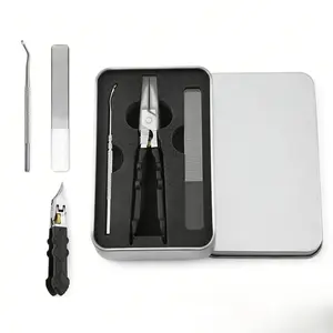 Black Anti-Slip Grip Gear Lock Nail Clipper Set with Ultra-Sharp Tips for Precision Access Thick Toenails Professional Manicure Tool for Men Seniors