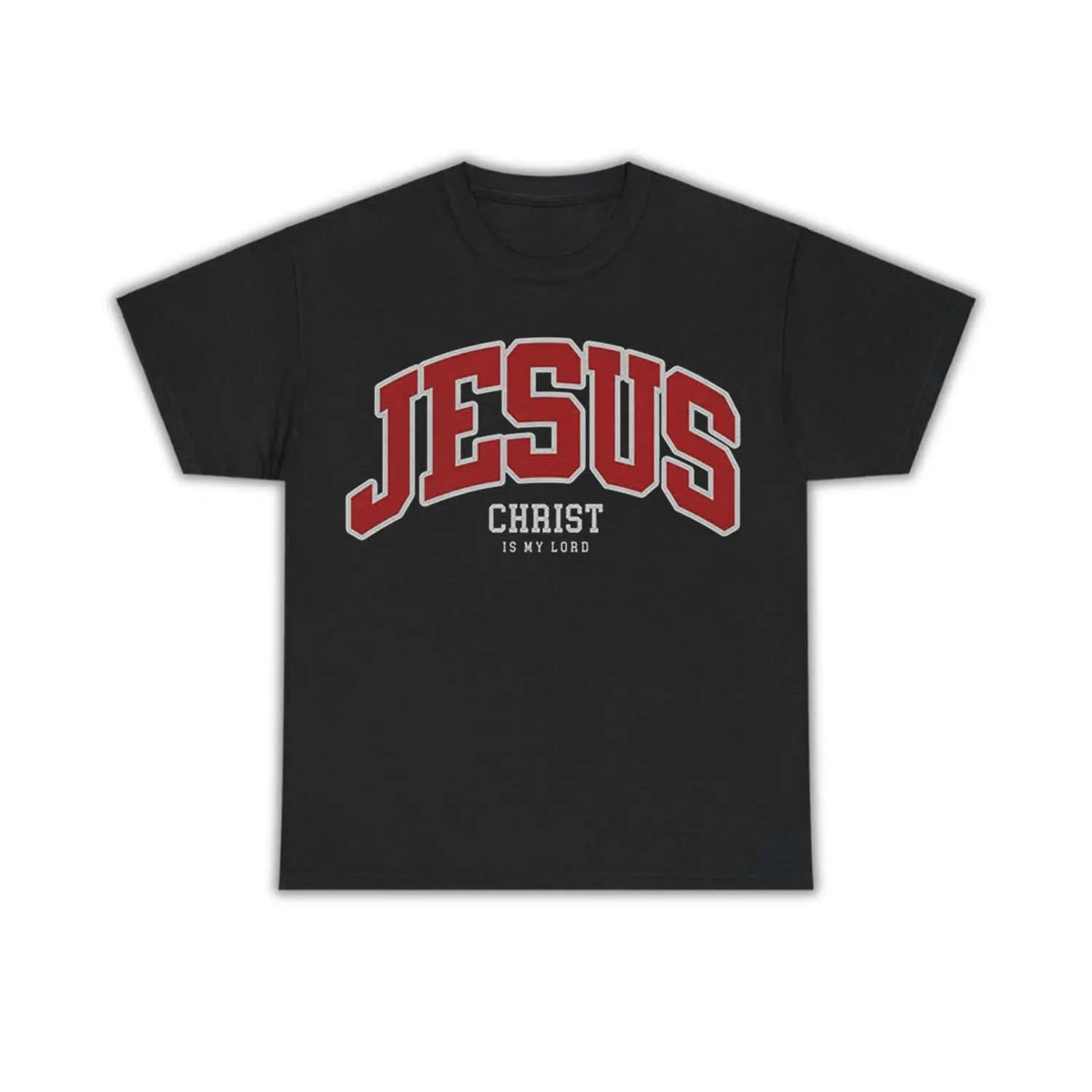 Jesus Christ Is My Lord Christian Graphic T-Shirt – Varsity Style Faith Tee