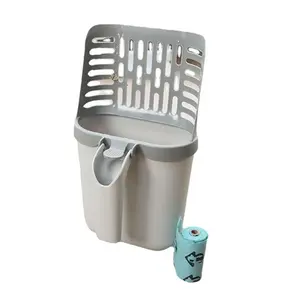 Upgraded Cat Litter Scoop - Extra Large Stainless Steel Scooper with Waste Bag Holder, Heavy Duty Sifter for Easy Clump Cleaning Litterbox