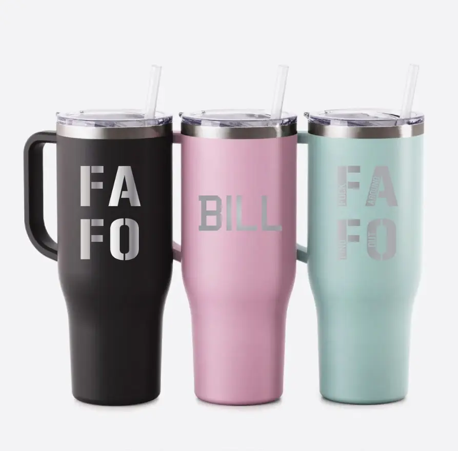 AVITO 40 oz Personalized FAFO Tumbler, Military Gifts, Gifts for Men, FAFO, Manly Gifts, Dad Gifts, Anniversary Gifts for Him