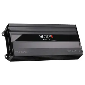 MB Quart Formula 2,000 Watt 1 Ohm Stable Mono Full Range Class Q1 Car Audio Mobile Amplifier with Bass Remote, FA2-2000.1, Black