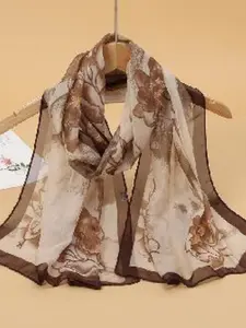 Women's Casual Elegant Printed Chiffon Scarf, Daily Accessory, Home Clothing, Spring Summer Season