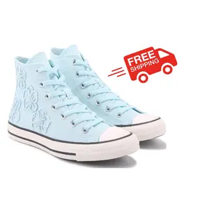 Converse Chuck Taylor All-Star Premium Embroidered Flowers High-Top Sneakers Unisex Round Toe Laces All Seasons Trainer Sports Shoes summervibes
