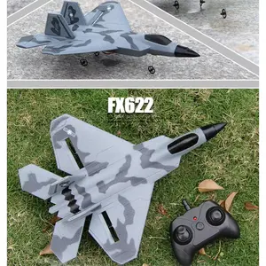 RC Plane, Remote Control Airplane, Drone for Kids and Beginners F-22 Glider Fighter Jet, Ready to Fly 2CH 2.4GHz Flying Toys with LED Lights, 2 Takeoff Modes, Auto Balance, 2 Batteries