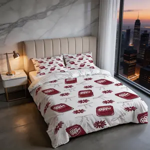 2/3 Piece Dr Pepper Duvet Cover Set, 1 Duvet Cover + 1/2 Pillowcases (NO FILLING INCLUDED), Retro Soda Drink Themed Bedding, Cute Floral Bedroom Decor for Soda Lovers, Ideal Gift for Dr Pepper Fans