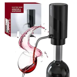 Electric Wine Aerator Pourer, Rechargeable Wine Aerator Pourer, Portable One-Touch Wine Decanter, Suitable for Red and White Wines, Best Wine Gifts for Women  Man and Wine Lovers