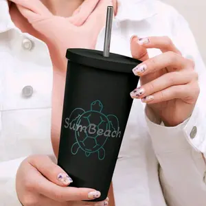 Insulated tumbler with a straw