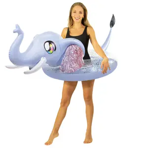Glitter Inflatable Elephant - Large 42" Pool & Beach Tube