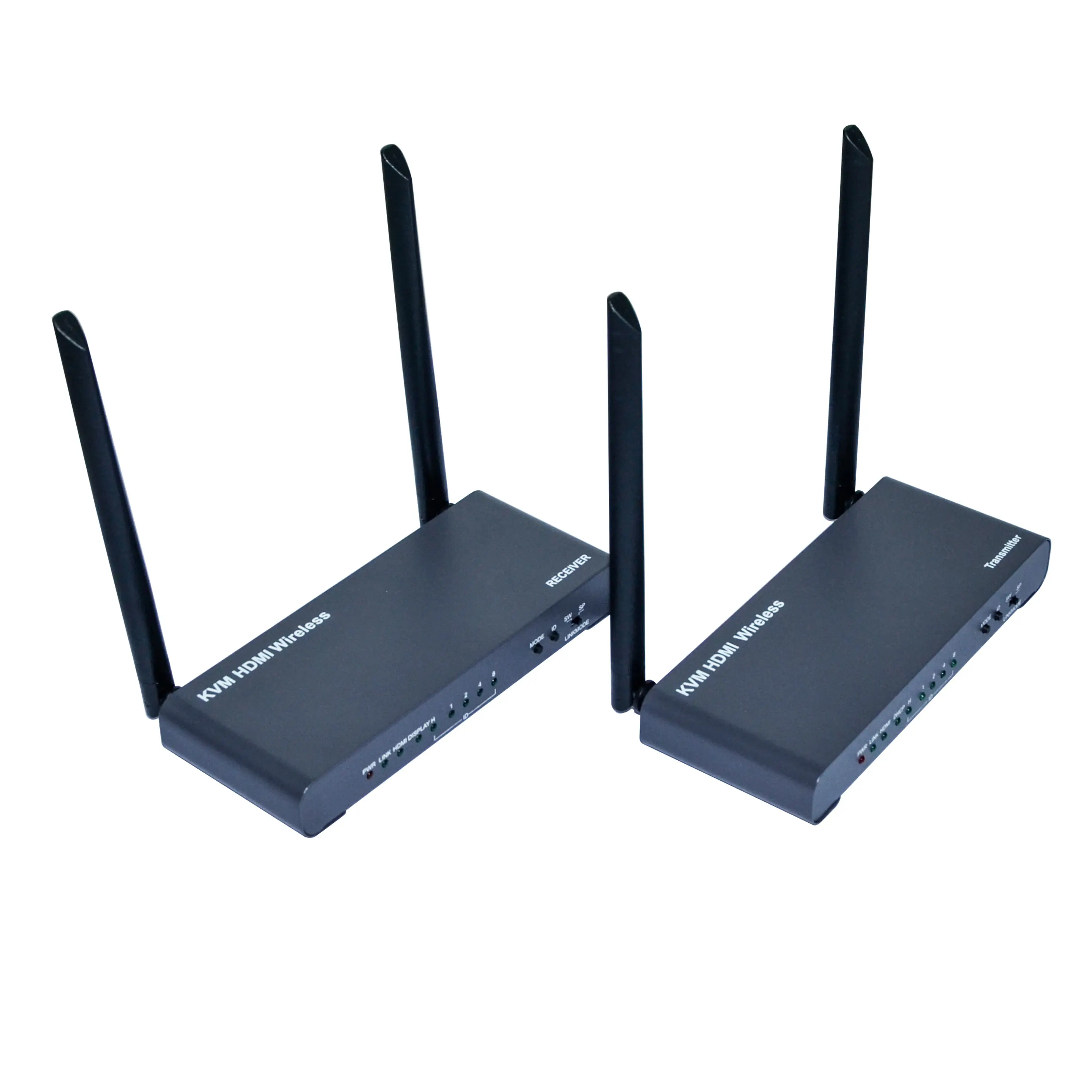 4K 100M 5G WiFi KVM HDMI Wireless Extender Transmitter Receiver, 1TX to 4RX Splitter & Multi PC Switch Mode, USB Keyboard Mouse/IR/RS232 Remote Control for Conference Room, Server Room Monitoring, Home Theater & Live Streaming, Local Stock