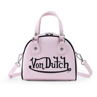 Von Dutch Pink and Black Two-Tone Bowling Bag