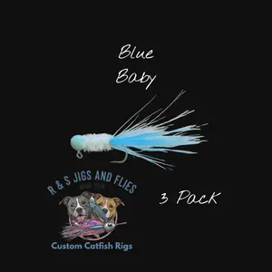 Blue Baby Crappie Jig 3 Pack Fishing Lures 1/16 jig head