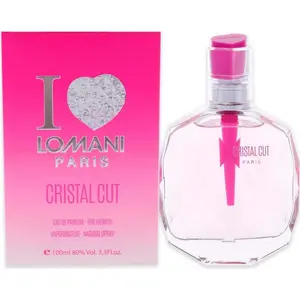 Lomani I Love Lomani Cristal Cut Women's Eau de Parfum (EDP) - Wood Scent, Jasmine Base, 3.4 fl oz, New in Box