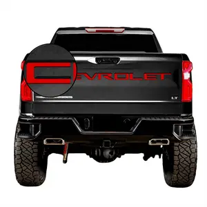 tailgate letters decal exterior accessories Compatible with 2019-2025 Chevrolet Silverado Models Accessories ABS Plastic Anti FadeCoating Red