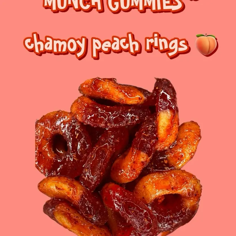 Munch Gummies ~ Chamoy Peach Rings