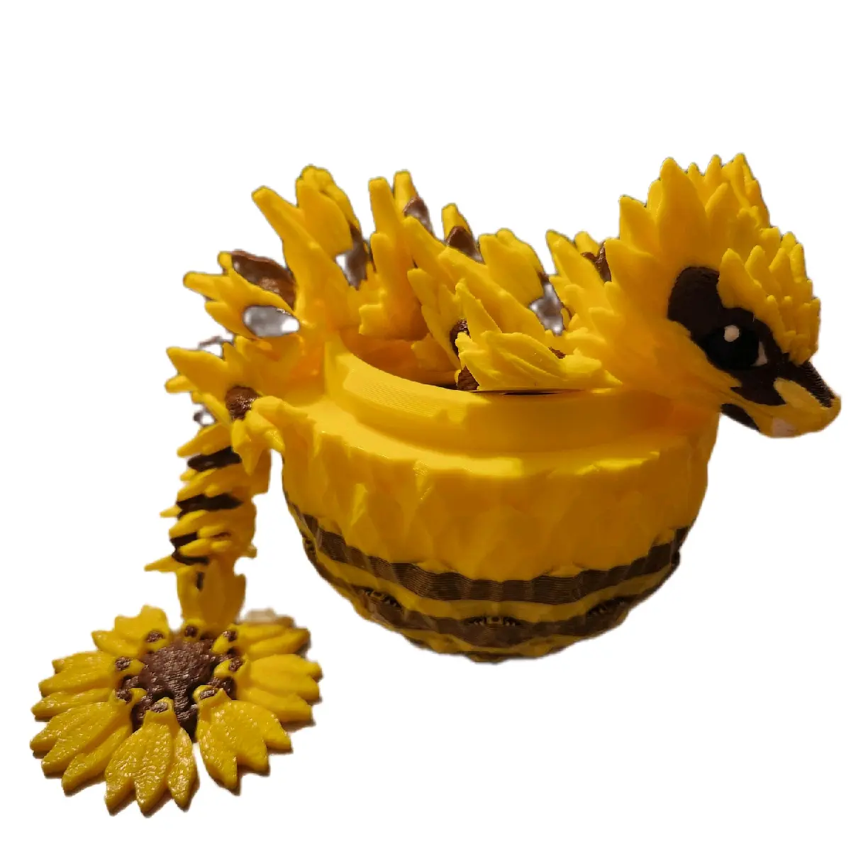 3D Sunflower Dragon Figurine