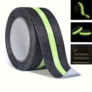 Glow-In-The-Dark Non-Slip Tape, Strong Adhesive Safety Strips, Durable Indoor Outdoor Anti-Skid Tape, Ideal for Stairs and Steps