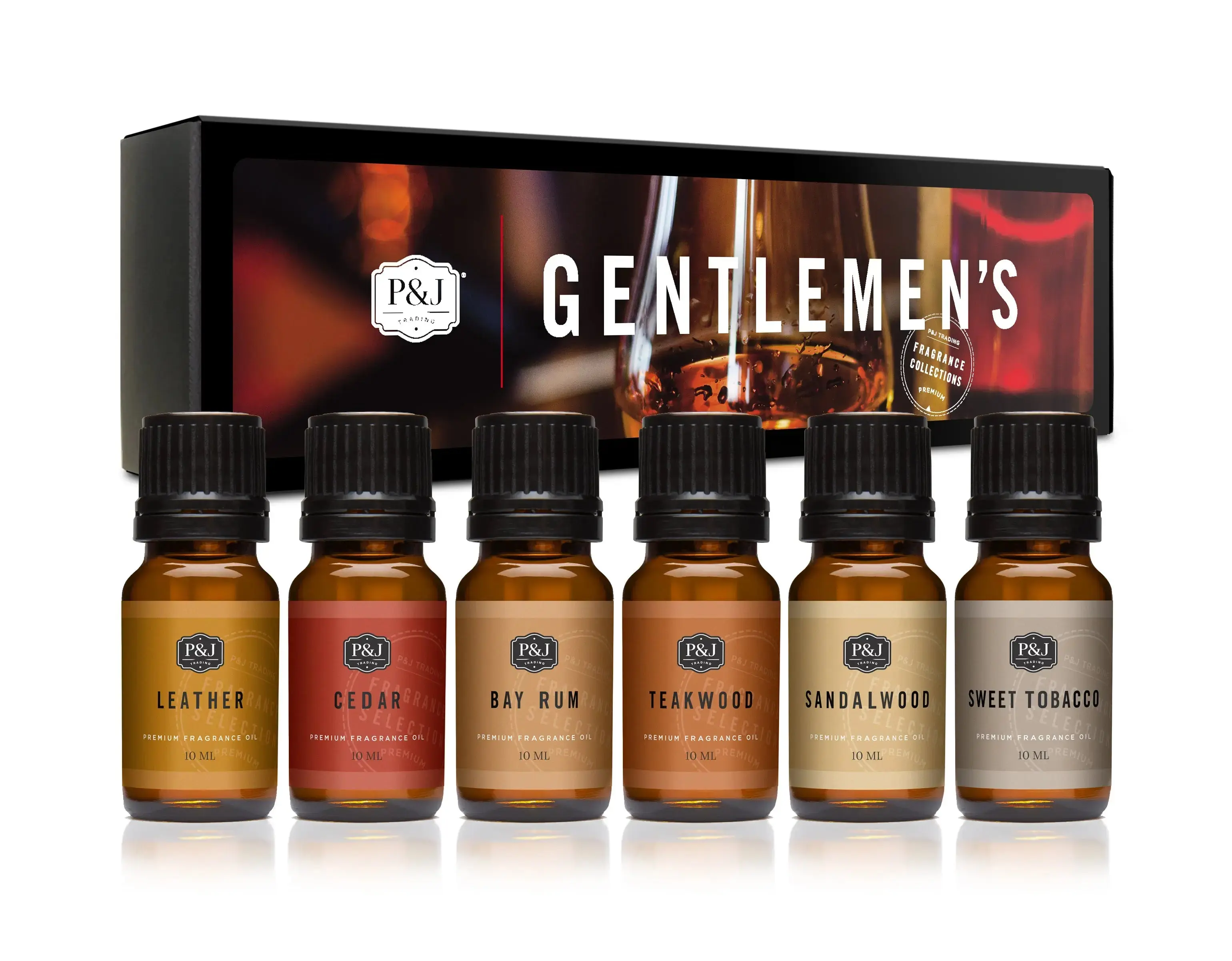 Men’s Fragrance Oils Sets of 6 | Bold Warm Masculine  Scented Oil for Candle Making, Diffuser, Soap & Beard Care – Long Lasting, IFRA Certified - Home Fragrance Gift
