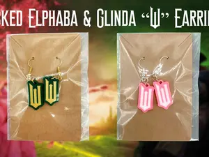 Wicked Elphaba & Glinda "W" Dangle Drop Earrings 2 Pack 3D Printed