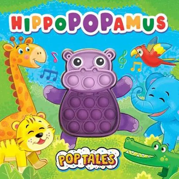 USED-Hippo-POP-amus - Children's Touch and Pop Board Book with Fidget Pop Toy by Little Hippo Books (Unknown)