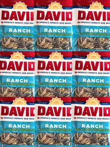 DAVID Ranch Sunflower Seeds 9 Pack or 12 Pack NYC Bodega Snacks NY Snack Pantry