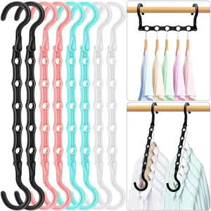 Closet Organizers and Storage, Magic Space Saving Hanger for 40 Heavy Clothes,  360? Swivel Hook Cascading Hangers, Closet Organization Clothes Hangers, College Dorm Room Essentials for Girls