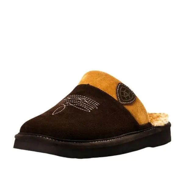 Men's Ariat Silversmith Square Toe Slipper - Chocolate