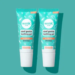 Wink Well Cool Gums Teething Gel 2-Pack - Mint & Aloe Formula for Teething Relief - 0.5 fl oz Each - Safe & Effective Oral Care