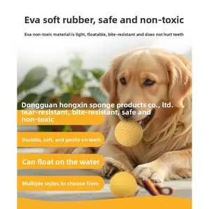Spot EVA pet toy dog floating Frisbee dog training pull ring bite-resistant pet cat grinding teeth pet ball piercing rope