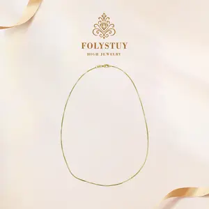 [1.2mm-long17.72inches]【FOLYSTUY (Y152)】  Snake Bone Chain Link Herrings Necklace for Men Women 1.2mm 18''