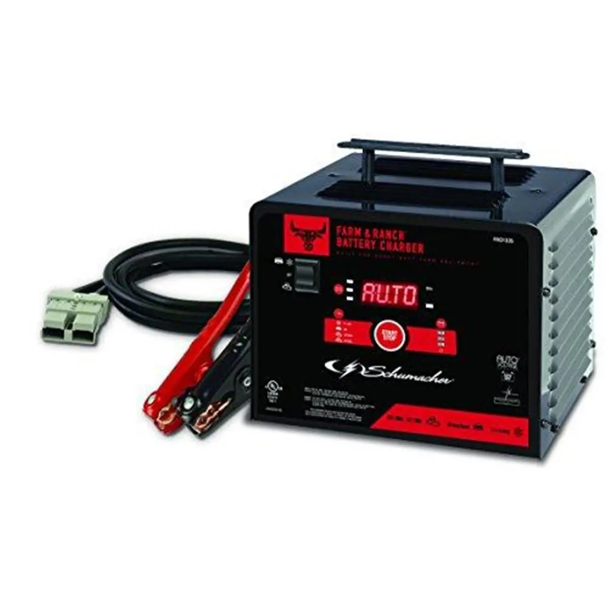 Schumacher Electric Multi-Stage Car Battery Charger - 2-6-40-150-200A, 6 & 12V, 40-200A Output, Microprocessor Controlled, Auto-Voltage Detection, Button Controls