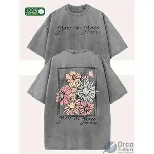 230G washed T-shirt, fashionable front and back design, high-quality batik cotton, machine washable, unisex, with a certain thickness suitable for summer wear, ideal for outdoor leisure and as a holiday gift