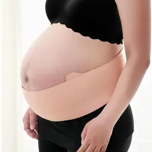 1pc Breathable Elastic Pregnancy Belly Band, Adjustable Maternity Belt for All Seasons, XL Size One-Piece Design