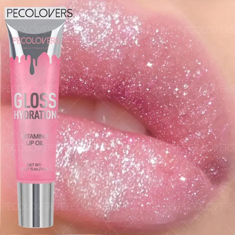 1PC Glossy Eyeshadow& Radiant Lip Gloss, Glittery Lip Gloss, Moisturizing, Hydrating, Glitter, Long Lasting Gloss Lip Oil Eye&Lips Makeup