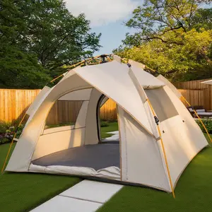 【UV-Resistant】2/3/4 Person Waterproof Camping Pop Up Tent with Dual Breathable Mesh Windows, Easy Setup for Picnics, Hiking, and Outdoor Adventures Beach Shade Tent Beach Tent Windproof Tent Lightweight Portable Tent outdoorfun