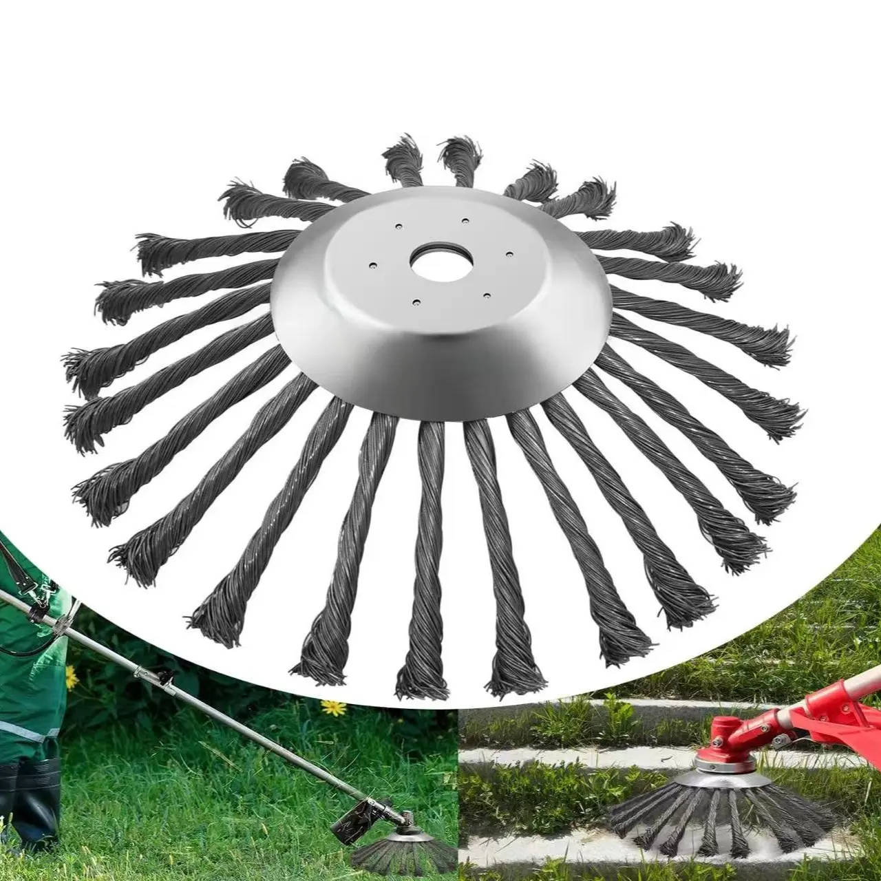 Durable Wire Trimming Blades for Garden Lawn Space Farm Orchard, Steel Wire Brush Head, Metal, Grass Trimmer Head, Easy to Use, Long Lasting Performance, Grass Trimmer Accessories