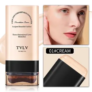 2-in-1 contour and foundation stick, long-lasting, water- and sweat-resistant, non-cakey, Flawless Complexion, Longwear Concealer, long-lasting concealer, full-face coverage for a perfect makeup look, comes with a built brush, compact and portable