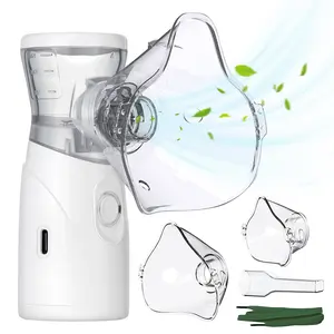 Portable Mesh Nebulizer, Rechargeable Handheld Ultrasonic Nebulizer Machine for Adults & Kids, Self-Cleaning Function, Quiet & Easy to Use for Home/Travel
