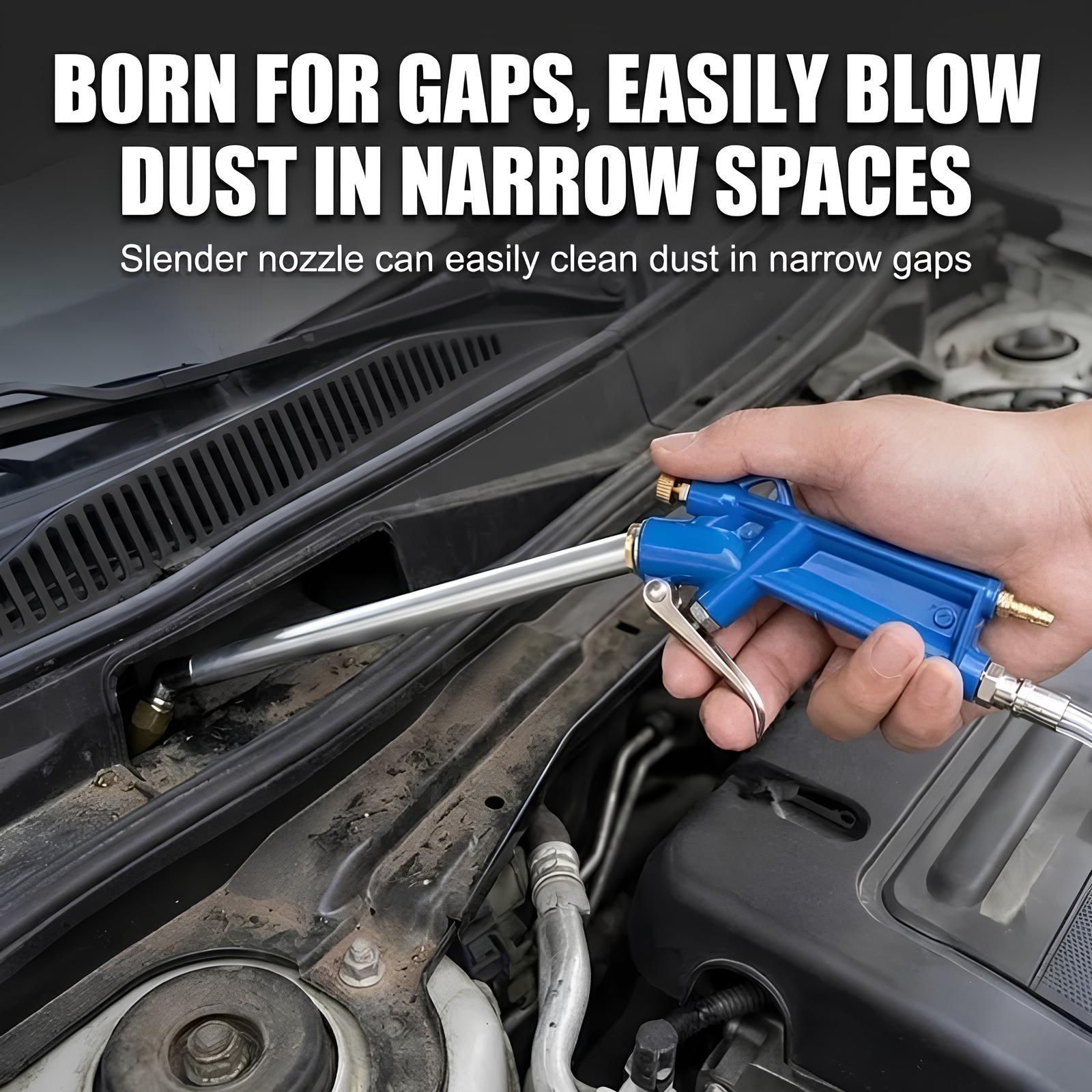Air Blow Gun Cleaning Tool with Hose, Pneumatic Engine Degreaser Sprayer, High Pressure Air Cleaner for Car Engine, Wheels, Narrow Spaces, Heavy Duty Industrial Cleaning Kit Set