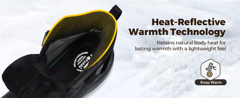 FitVille Wide Winter Boots for Men with Thermal-Reflective Lining & Adjustable Straps for All-Day Comfort and Slip Resistance