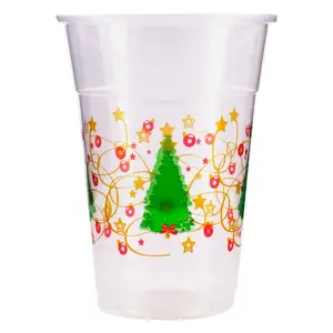 Christmas Tree Plastic Cups - 16 ounce - 20ct